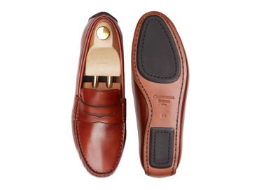 The Catania: Driver Couro Conhaque Sola Mista | Crownhill Shoes