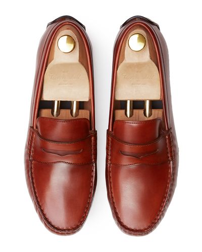 The Catania: Driver Couro Conhaque Sola Mista | Crownhill Shoes