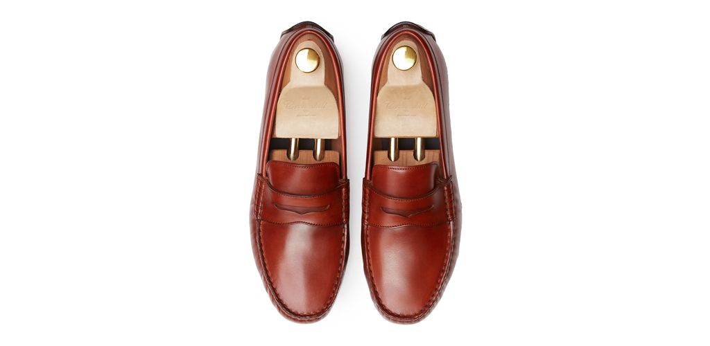 The Catania: Driver Couro Conhaque Sola Mista | Crownhill Shoes
