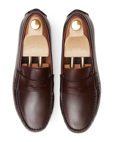 The Rimini: Driver Couro Castanho tingido a mão Sola Mista | Crownhill Shoes
