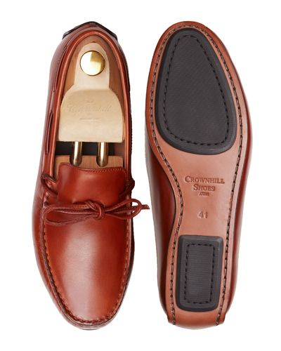 The Sorento: Driver Couro Conhaque Sola Mista | Crownhill Shoes