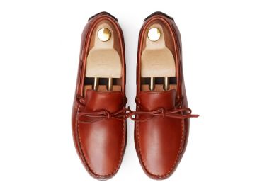 The Sorento: Driver Couro Conhaque Sola Mista | Crownhill Shoes