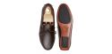 The Tropea: Driver Couro de Cervo Castanho Escuro Sola Mista | Crownhill Shoes