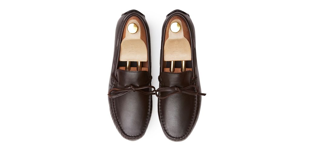 The Tropea: Driver Couro de Cervo Castanho Escuro Sola Mista | Crownhill Shoes