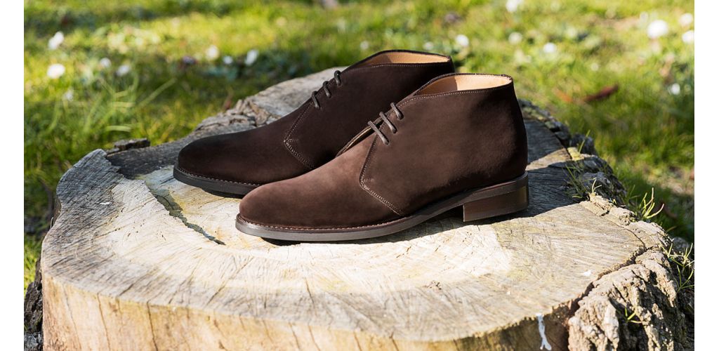 Scuri stivali in pelle scamosciata marrone chelsea, mens casuali stivali
