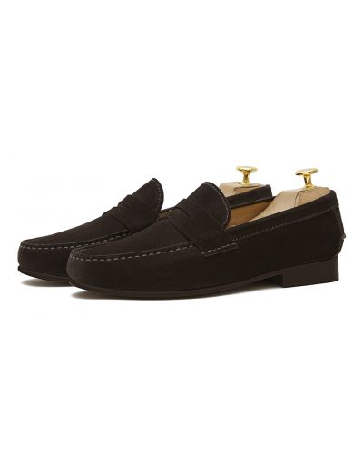 Penny loafer, chaussures en daim, chaussures marron foncé, loafer, masque de chaussures, des chaussures confortables