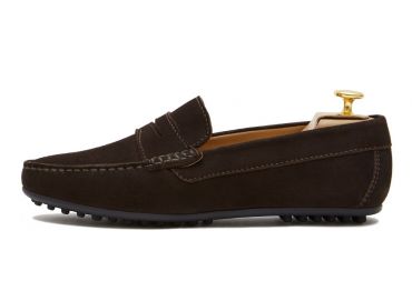 Nasz kierowca zamszowe buty typu ciemnobrązowy, znany ze swojej wygody i prostoty sukienki, idealne buty dla upałów, wnieść podróży