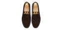 Penny mocassino, scarpe di camoscio, scarpe marrone scuro, fannullone, maschera di scarpe, scarpe comode