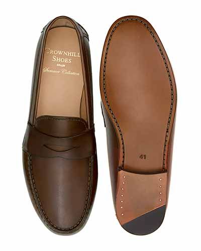 Loafer Penny, sapatos de pele, sapato marrom, loafer, máscara de sapato, sapatos confortáveis