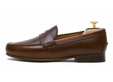Loafer Penny, sapatos de pele, sapato marrom, loafer, máscara de sapato, sapatos confortáveis