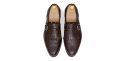 Brown brogue asa ponta monges, marrom mens sapatos