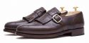 Brown brogue wing tip monks, brown mens shoes