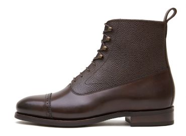 Stivali Oxford Balmoral per gli uomini, stivali marrone scuro, scarpe comode, stivali comodi, scarpe ideali, stivali perfetti