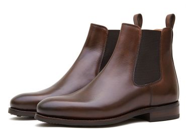 Botas Chukka homens pretos, casuais botas mens