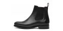 Botas Chukka homens pretos, casuais botas mens