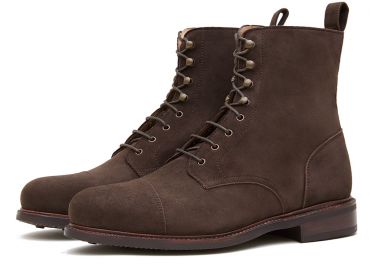 Cap-toe boots, brown  balmoral boots, cassual boots