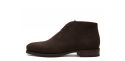 Marrom escuro camurça chelsea botas, casual mens botas
