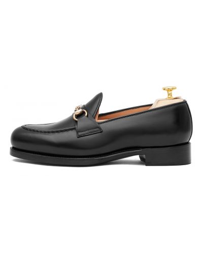 Moccasin dans le masque de cuir noir, mocassin en cuir hommes