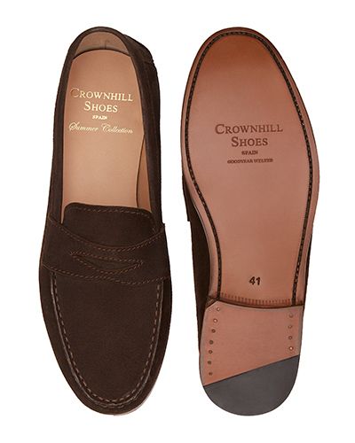 Loafer Penny, sapatos de camurça, sapato marrom escuro, loafer, máscara de sapato, sapatos confortáveis