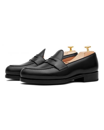 Mens loafer shoes, penny loafers, penny loafer in black leather