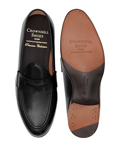 Mocassim na máscara de couro preto, Homens de couro loafer
