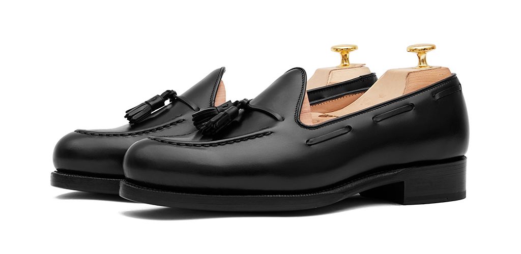 Mocassins borla preto, sapatos pretos para homens, sapatos pretos vestido, sapatos de escritório, sapatos para todos os dias, sapatos de qualidade, sapatos para qualquer ocasião