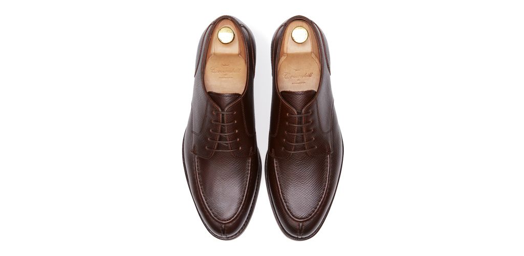 Handmade shoes for men, burgundy leather blucher shoes