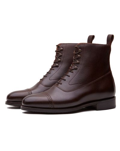 Burgundy botas balmoral para homens, botas mens, botas de renda para homens