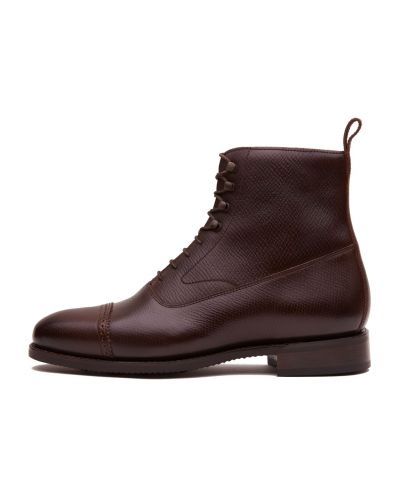 Burgundy botas balmoral para homens, botas mens, botas de renda para homens