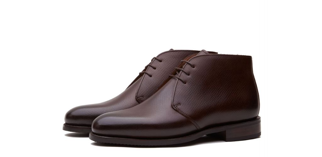 Botas de couro, botas feitas de couro, botas de couro de Borgonha