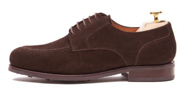 Sapatos Derby, sapatos Blucher, sapatos de camurça, sapatos marrons, sapato marrom escuro, sapatos de amarrar, sapatos casuais, sapatos para a primavera