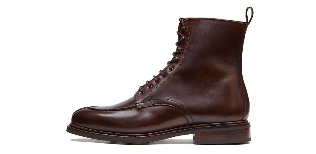 Botas Brown Balmoral, botas Derby para homens, botas mens com atacadores