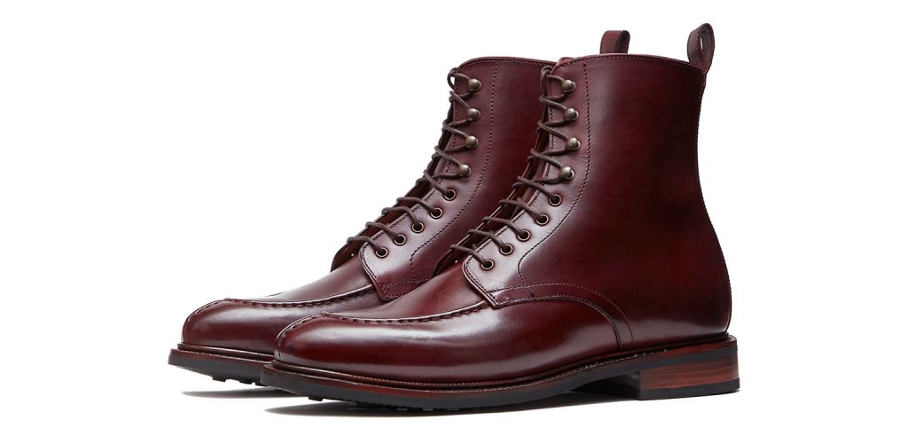 Botas Brown Balmoral, botas Derby para homens, botas mens com atacadores