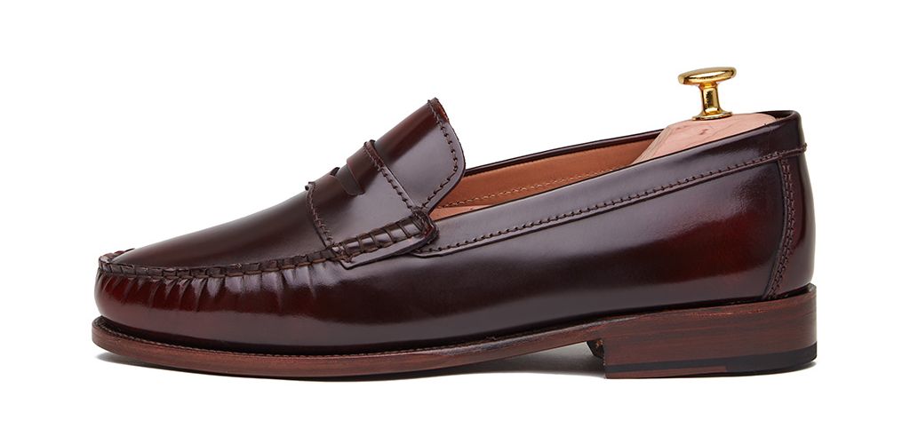 Loafer Penny, sapatos de pele, sapato marrom, loafer, máscara de sapato, sapatos confortáveis
