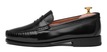 Loafer Penny, sapatos de pele, sapato marrom, loafer, máscara de sapato, sapatos confortáveis