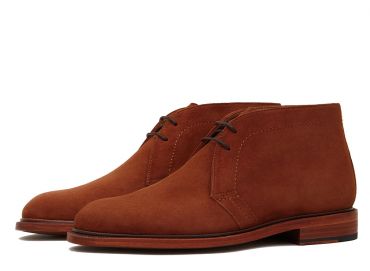 Botas Chukka para homens, botas de camurça para homens marrom, botas impermeáveis, botas para inverno, botas com cadarços