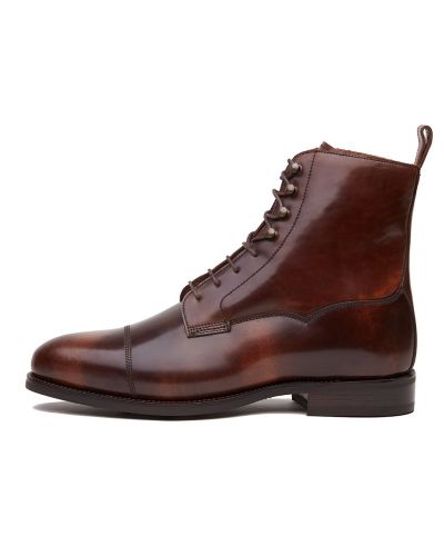 Botas Brown Balmoral, botas Derby para homens, botas mens com atacadores