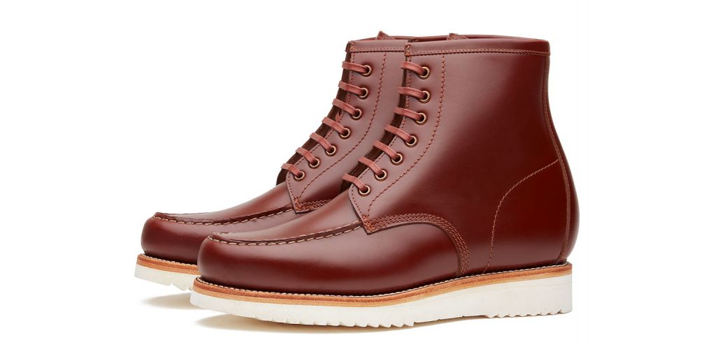 Botas Brown Balmoral, botas Derby para homens, botas mens com atacadores