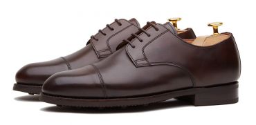 Sapatas norueguesas do derby do conhaque para homens, sapatas marrons dos bluchers dos homens