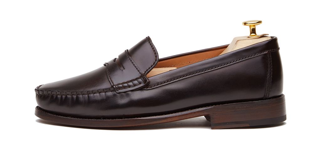 Loafer Penny, sapatos de pele, sapato marrom, loafer, máscara de sapato, sapatos confortáveis