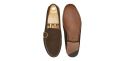 Sapatos mocassim de fivelas. Mocassins de couro para homens.