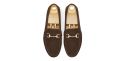 Sapatos mocassim de fivelas. Mocassins de couro para homens.