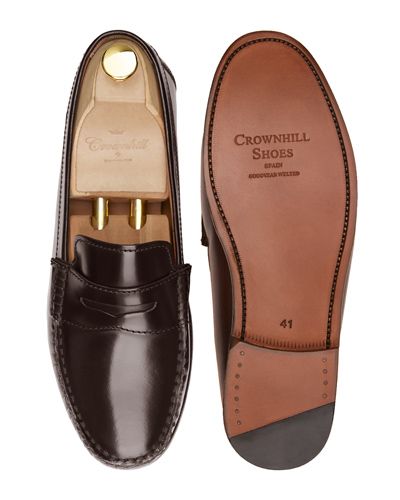 Loafer Penny, sapatos de pele, sapato marrom, loafer, máscara de sapato, sapatos confortáveis