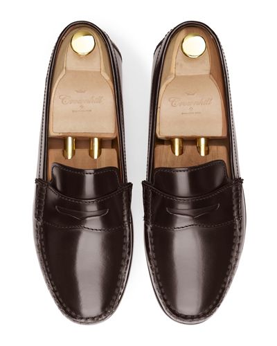 Loafer Penny, sapatos de pele, sapato marrom, loafer, máscara de sapato, sapatos confortáveis
