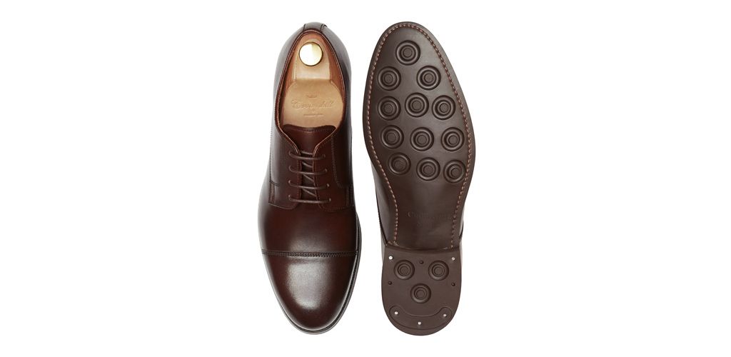 Sapatas norueguesas do derby do conhaque para homens, sapatas marrons dos bluchers dos homens