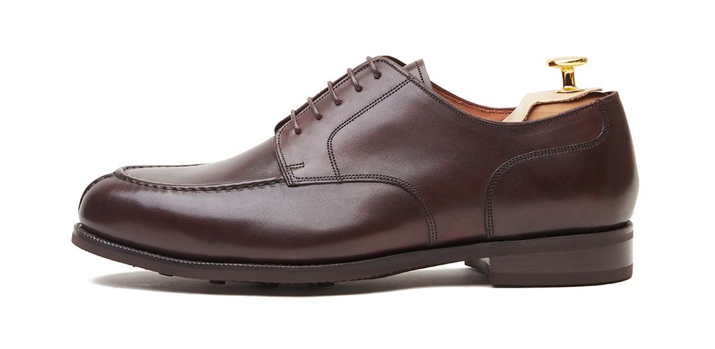 Sapatas norueguesas do derby do conhaque para homens, sapatas marrons dos bluchers dos homens