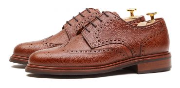 Sapatas norueguesas do derby do conhaque para homens, sapatas marrons dos bluchers dos homens