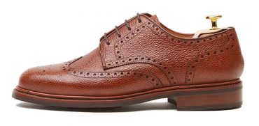 Sapatas norueguesas do derby do conhaque para homens, sapatas marrons dos bluchers dos homens