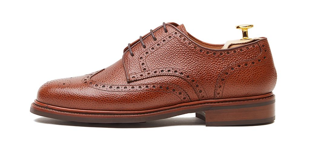 Sapatas norueguesas do derby do conhaque para homens, sapatas marrons dos bluchers dos homens