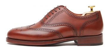 Zapato coñac, zapato full brogue para hombre, zapato elegantes, zapatos cómodos, zapatos fáciles de calzar, zapatos de calidad, calzado para hombre español